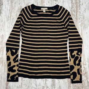 Banana Republic Long Sleeve Shirt Womens Size‎ S Animal Print Wool Blend